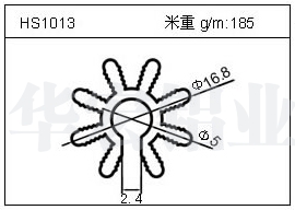 高密齿铝型材HS1013