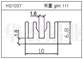 桥架铝型材HS1037