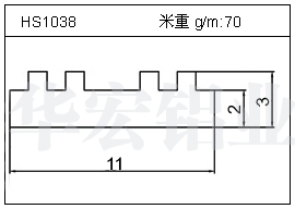 桥架铝型材HS1038