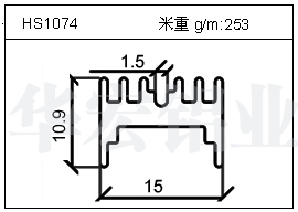 散热器铝型材HS1074