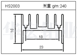 散热器铝型材HS2003