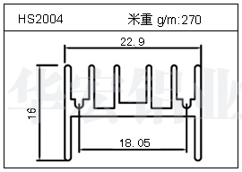 散热器铝型材HS2004