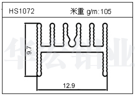 散热器铝型材HS1072