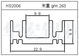 散热器铝型材HS2006