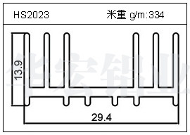 充电器铝型材HS2023