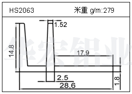 电焊机铝型材HS2063