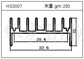 门窗铝型材HS3007