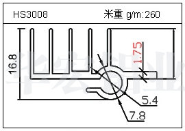 门窗铝型材HS3008