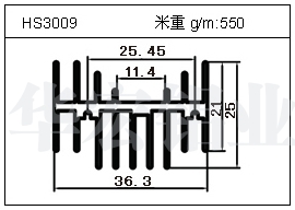 门窗铝型材HS3009