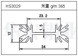 门窗铝型材HS3029