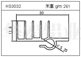 天津门窗铝型材HS3032