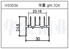 上海门窗铝型材HS3034