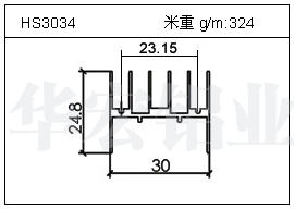 门窗铝型材HS3034