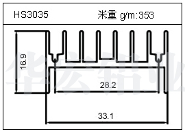 门窗铝型材HS3035