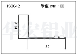 门窗铝型材HS3042