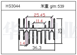 门窗铝型材HS3044