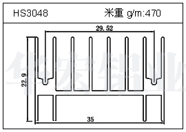 门窗铝型材HS3048