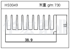 日光灯铝型材HS3049