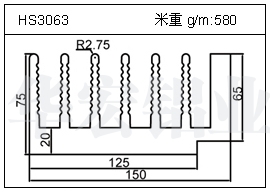 日光灯铝型材HS3063