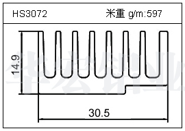 日光灯铝型材HS3072