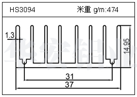 高密齿铝型材HS3094