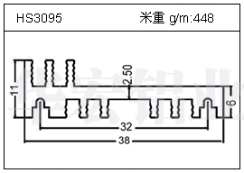 高密齿铝型材HS3095