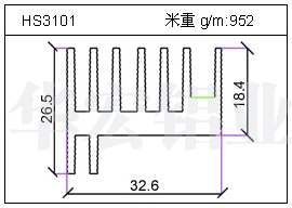 高密齿铝型材HS3101