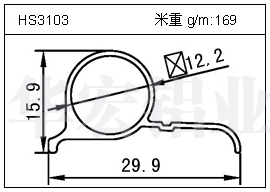 高密齿铝型材HS3103