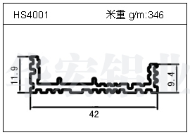 高密齿铝型材HS4001