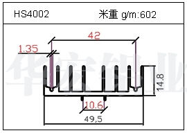 高密齿铝型材HS4002