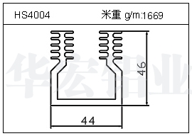 高密齿铝型材HS4004