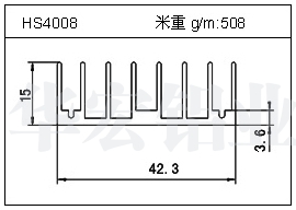 高密齿铝型材HS4008