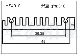 高密齿铝型材HS4010