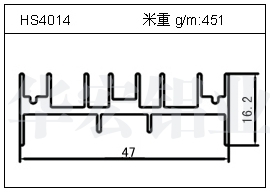 高密齿铝型材HS4014