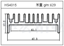 高密齿铝型材HS4015