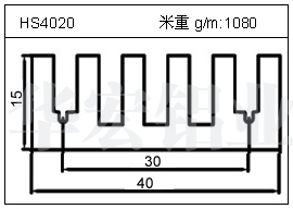 高密齿铝型材HS4020