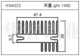 高密齿铝型材HS4023