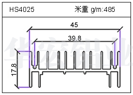 高密齿铝型材HS4025