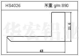 高密齿铝型材HS4026