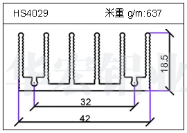 高密齿铝型材HS4029