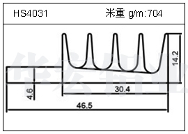 高密齿铝型材HS4031