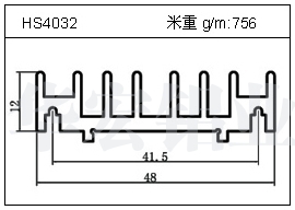 高密齿铝型材HS4032