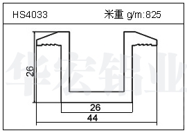 高密齿铝型材HS4033