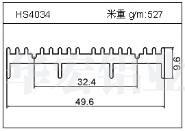 高密齿铝型材HS4034