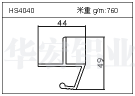 铲片铝型材HS4040