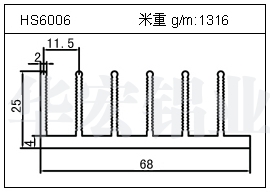 武汉加热器铝型材HS6006