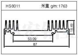 路灯铝型材HS8011