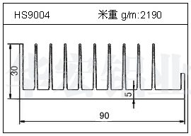 路灯铝型材HS9004