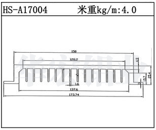 型材散热器HS-A17004