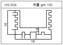 桥架铝型材HS1034